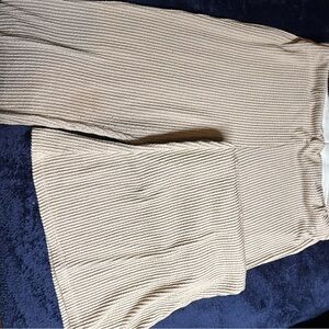 Fashion Nova Cream Ribbed Swim Coverup Skirt